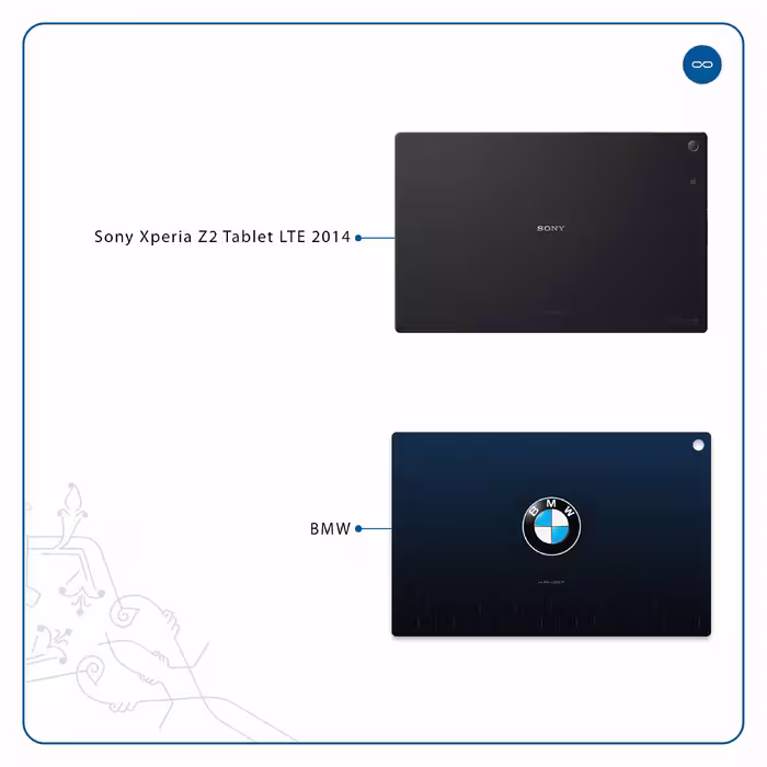 برچسب پوششی ماهوت مدل BMW مناسب برای تبلت سونی Xperia Z2 Tablet LTE 2014