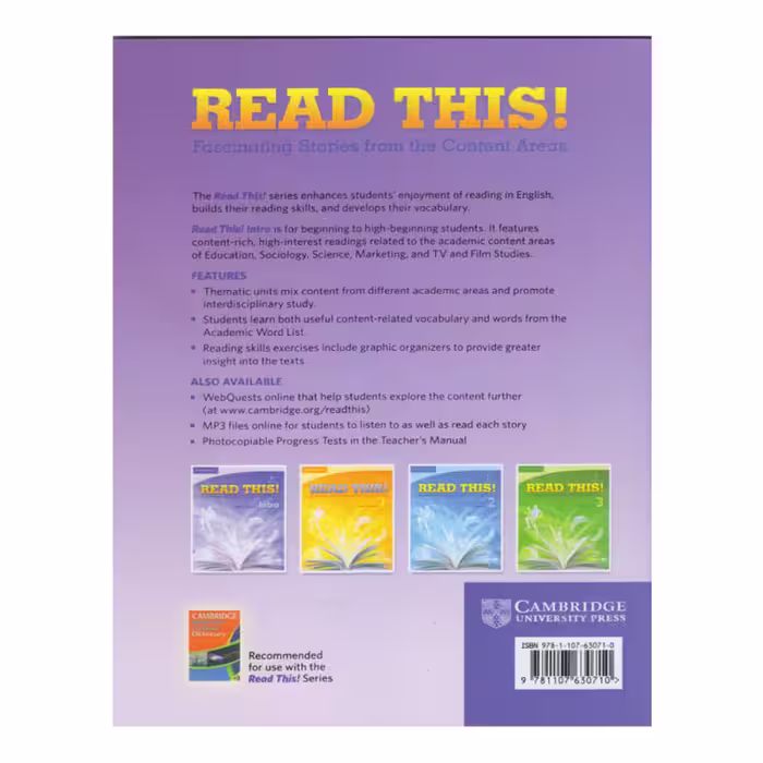کتاب Read This Intro اثر Daphne Mackey انتشارات Cambridge