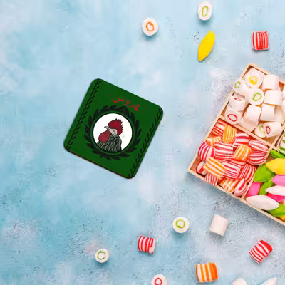 زیر لیوانی لوکسینو مدل آدامس خروس نشان