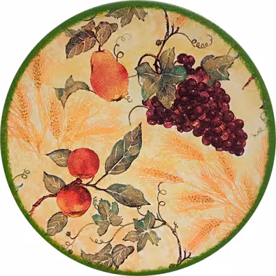 بشقاب دیوارکوب سفالی مدل تابستان کد 1 مجموعه 3 عددی