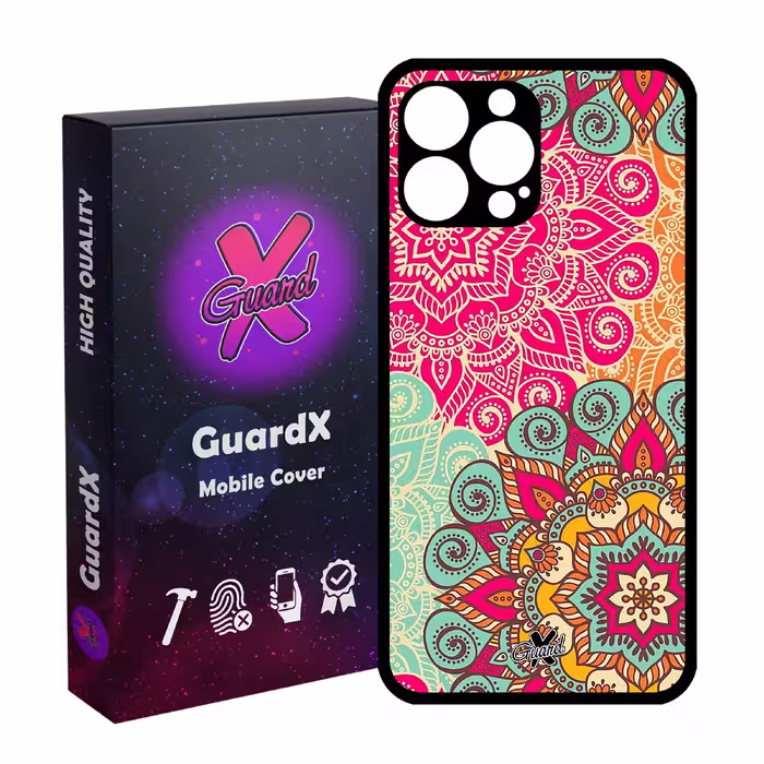 کاور گارد ایکس طرح Mandala مدل Glass10214 مناسب برای گوشی موبایل اپل iPhone 13 Pro Max