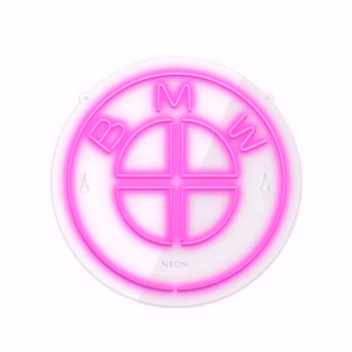 چراغ دیواری نئون دیزاین طرح Bmw_PN