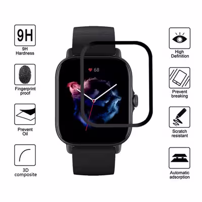 محافظ صفحه نمایش کروکودیل مدل C-PWM مناسب برای ساعت هوشمند امیزفیت Amazfit GTS 3