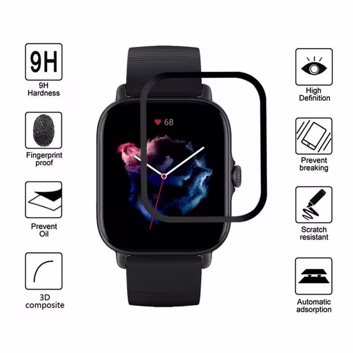 محافظ صفحه نمایش کروکودیل مدل C-PWM مناسب برای ساعت هوشمند امیزفیت Amazfit GTS 3