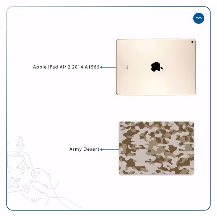 برچسب پوششی ماهوت مدل Army-Desert مناسب برای تبلت اپل iPad Air 2 2014 A1566