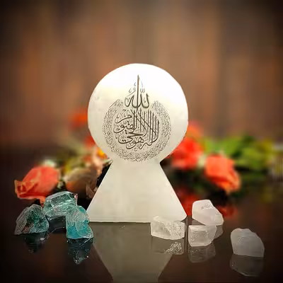 سنگ نمک دکوری مدل دایـره آیـه دار کد 445