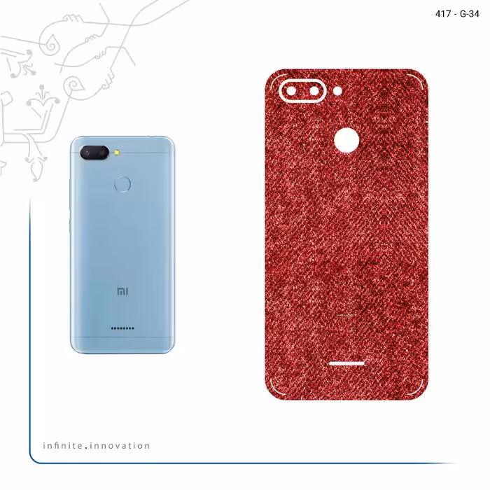 برچسب پوششی ماهوت مدل Fabric Texture 4 مناسب برای گوشی موبایل شیائومی Redmi 6