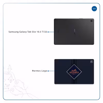 برچسب پوششی ماهوت مدل Hermes-Logo مناسب برای تبلت سامسونگ Galaxy Tab S5e 10.5 2019 T725