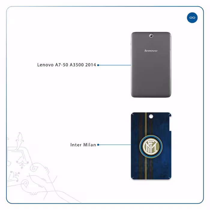 برچسب پوششی ماهوت مدل Inter-Milan مناسب برای تبلت لنوو A7-50 A3500 2014