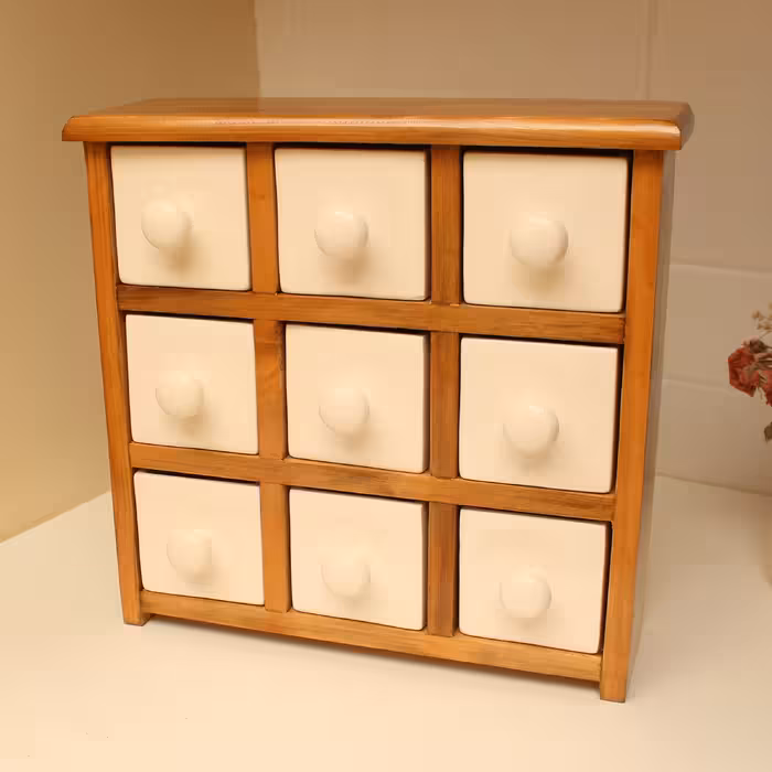 جا ادویه 9 پارچه مدل کشویی کد 09