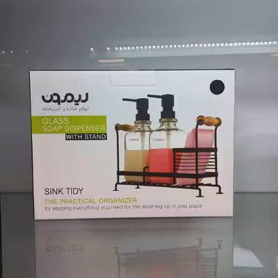 پمپ مایع ظرفشویی لیمون مدل دوقلو به همراه استند