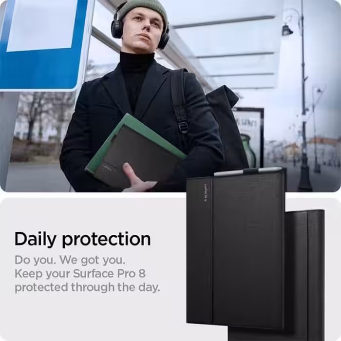 کیف کلاسوری اسپیگن مدل Stand Folio مناسب برای تبلت مایکروسافت Surface Pro 8 / 9