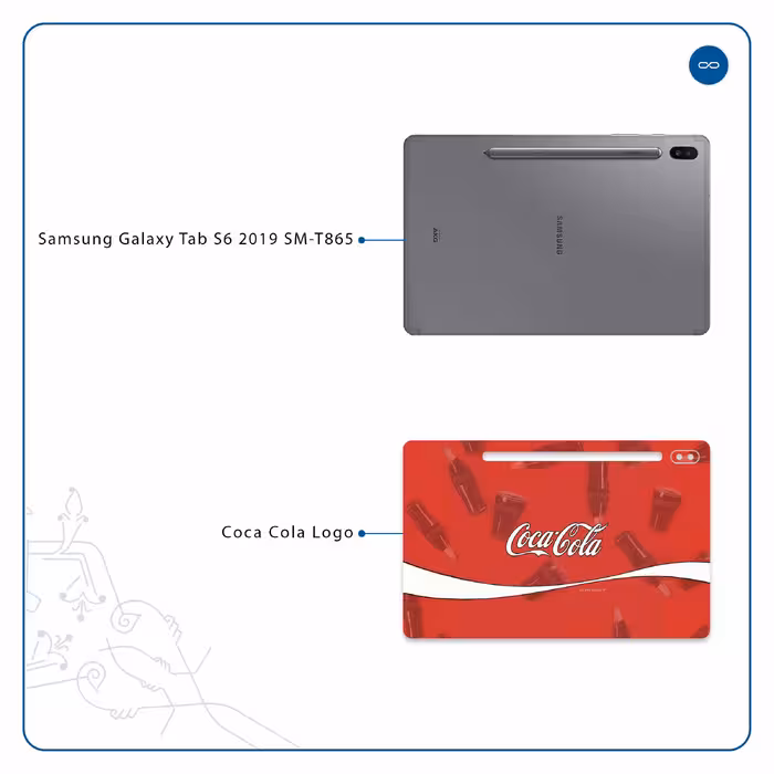 برچسب پوششی ماهوت مدل Coca-Cola-Logo مناسب برای تبلت سامسونگ Galaxy Tab S6 2019 SM-T865