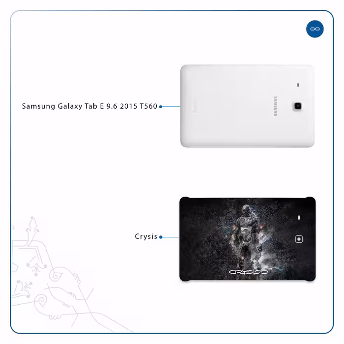 برچسب پوششی ماهوت مدل Crysis مناسب برای تبلت سامسونگ Galaxy Tab E 9.6 2015 T560