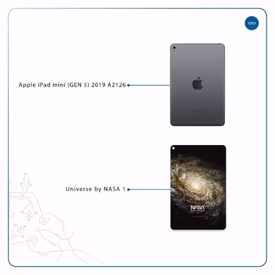 برچسب پوششی ماهوت مدل Universe-by-NASA-1 مناسب برای تبلت اپل iPad mini (GEN 5) 2019 A2126