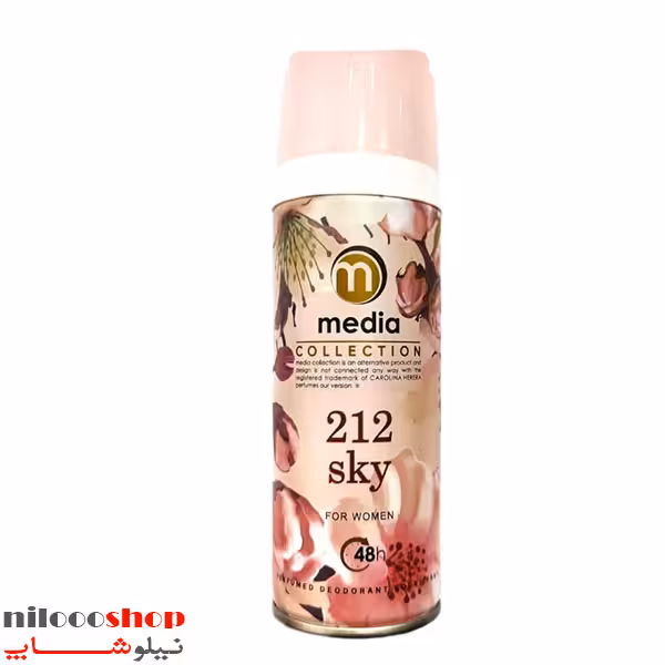 اسپری بدن زنانه مدیا مدل 212 حجم 200 میلی لیتر
