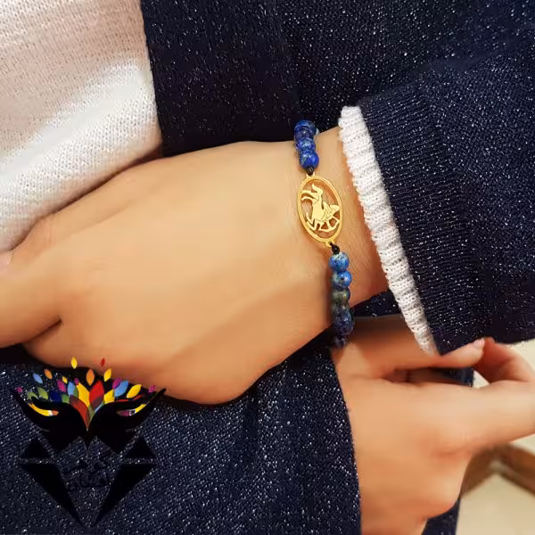 دستبند سنگ و نماد ماه تولد آذر کد D_1223