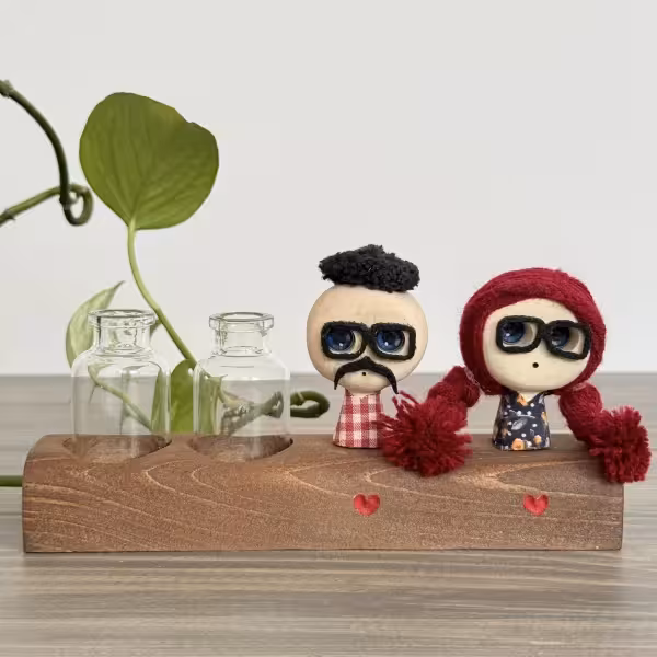 گلدان جفتی آدمک دو نفره طرح یک