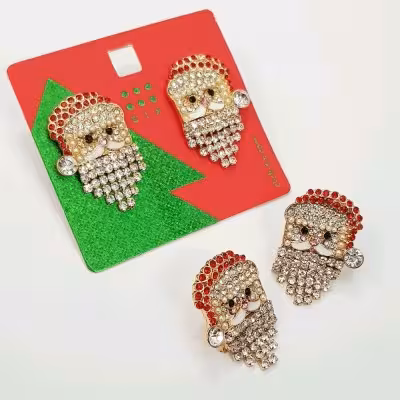 گوشواره کریسمسی بابانوئل ، کار فوق العاده زیبا و درخشان و پر از جزییات