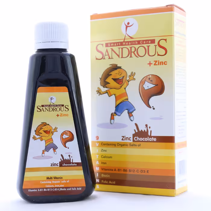شربت زینک پلاس سندروس 200 میلی لیتر