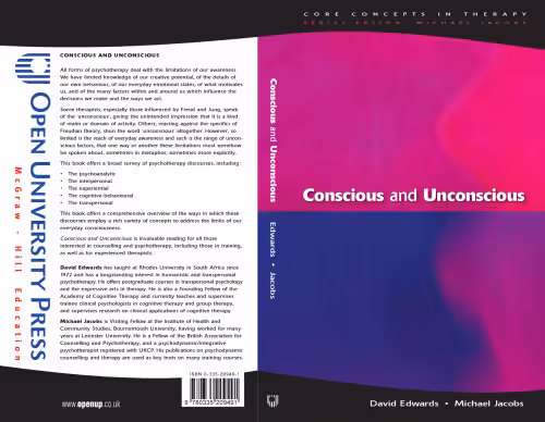 خرید و دانلود نسخه کامل کتاب Conscious and Unconscious (Core Concepts in Therapy)