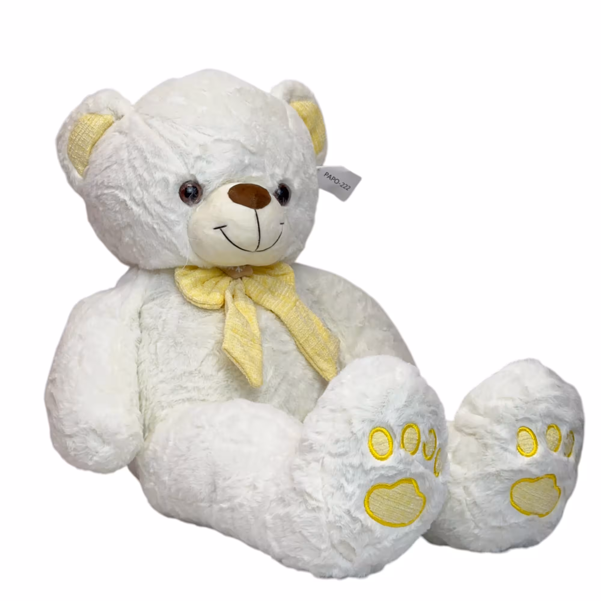 عروسک خرس 80 سانتی متر پاپیون کف پا پنجه کنفی کد NO.222