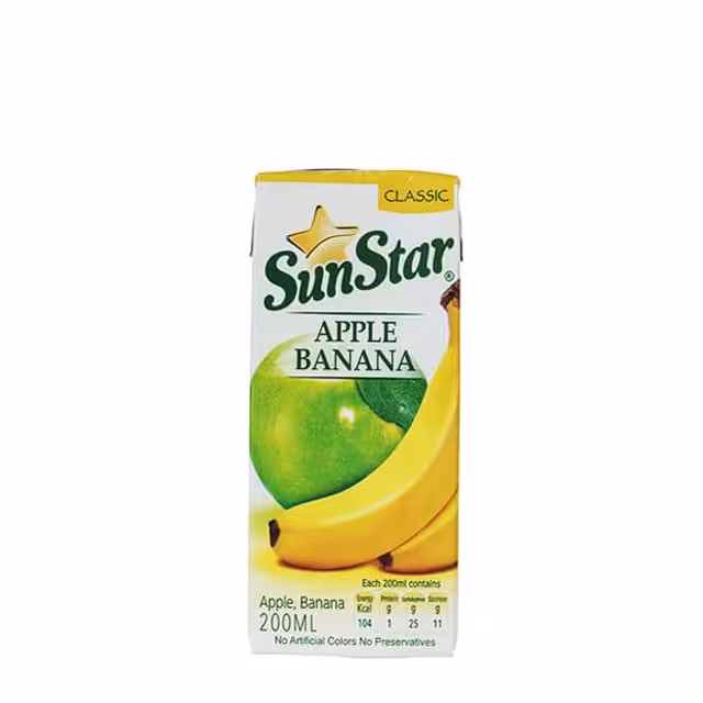 آبمیوه سیب و موز کلاسیک سان استار 200 میلی لیتری