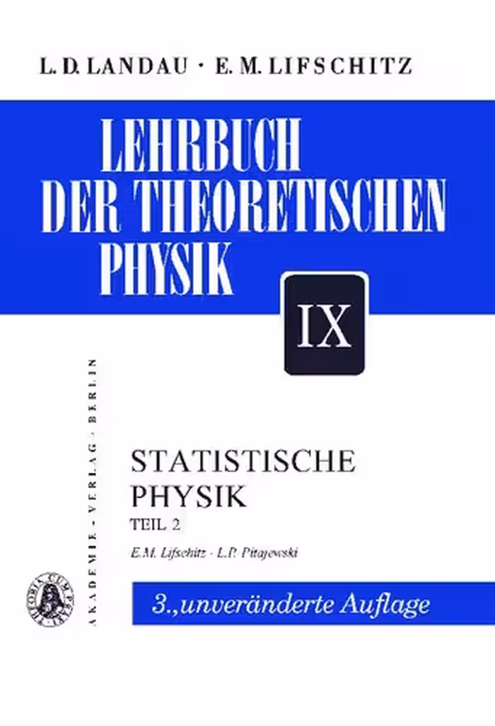 خرید و دانلود نسخه کامل کتاب Lehrbuch der Theoretischen Physik - Band IX - Statistische Physik - Teil 2