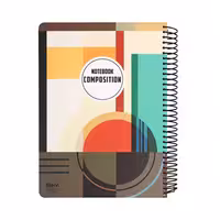 دفتر 150 برگ رحلی سیمی جلد سخت الیپون طرح 1