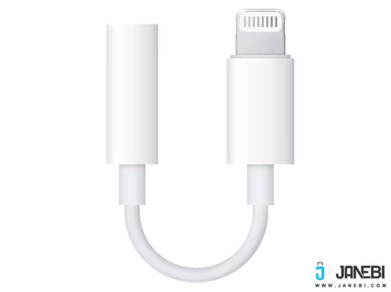 تبدیل اصلی لایتنینگ به aux جک 3.5 میلیمتری اپل Apple Lightning To 3.5mm Headphone Jack Adapter