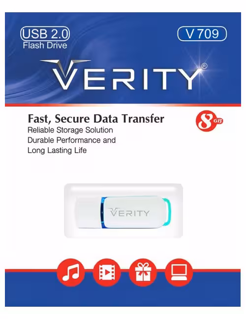 فلش مموری وریتی مدل V709 ظرفیت 8 گیگابایت