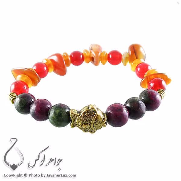 دستبند سنگ روبی زئوسیت _ کد : 400097