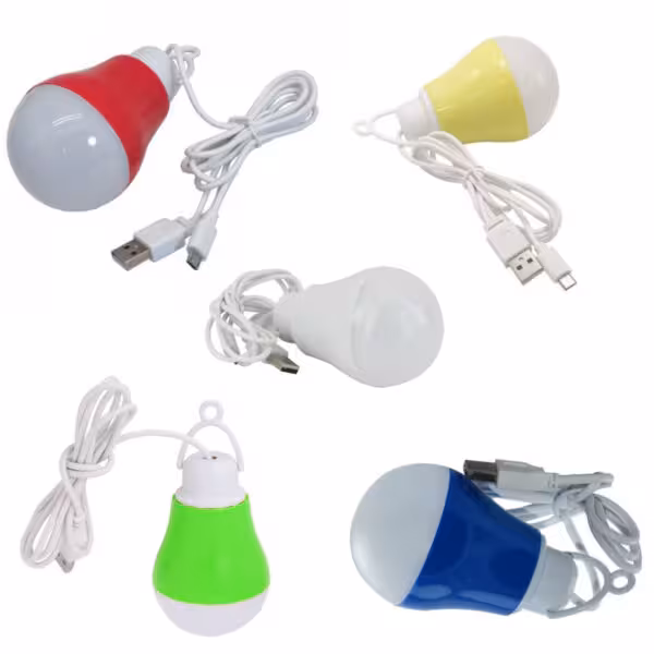 چراغ آویز چادر مدل USB-OTG بسته 5 عددی