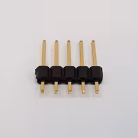 پین هدر 1x5 نری صاف 2.54 میلیمتر (بسته 10 عددی). Pin header 1x5 male Straight 2.54mm Pitch (10pcs)