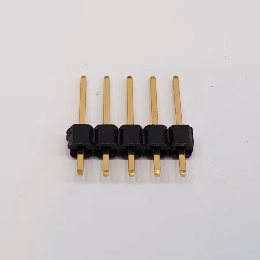 پین هدر 1x5 نری صاف 2.54 میلیمتر (بسته 10 عددی). Pin header 1x5 male Straight 2.54mm Pitch (10pcs)