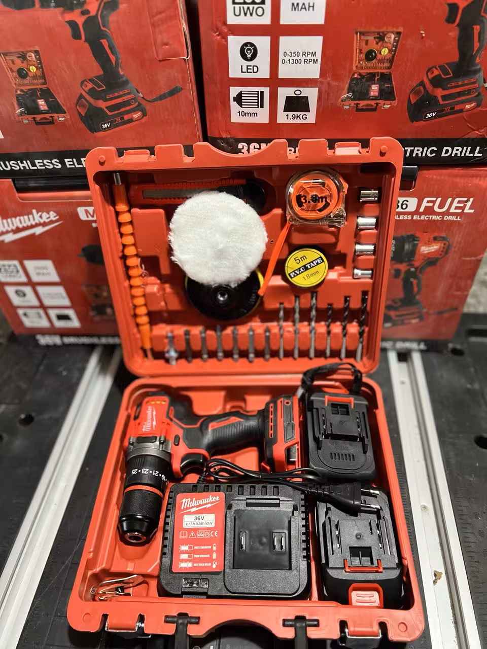 دریل شارژی 36ولت میلواکی سه نظام فلزی