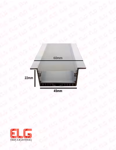 قاب لاین نوری توکار کد 23 رویه 60 و برش 45 میلی متر با دیفیوزر