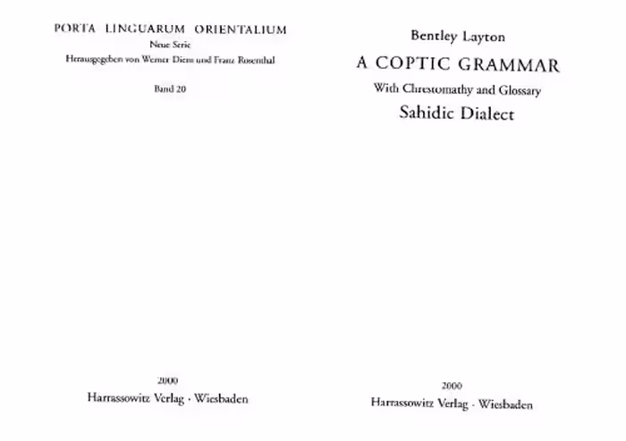 خرید و دانلود نسخه کامل کتاب A Coptic Grammar with Chrestomathy and Glossary: Sahidic Dialect