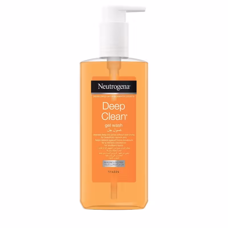 ژل شستشو صورت نوتروژینا مدل Deep Clean حجم 200 میلی لیتر