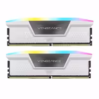 رم دسکتاپ DDR5 دو کاناله 5200 مگاهرتز کورسیر مدل VENGEANCE WHITE RGB ظرفیت 32 گیگابایت CL40