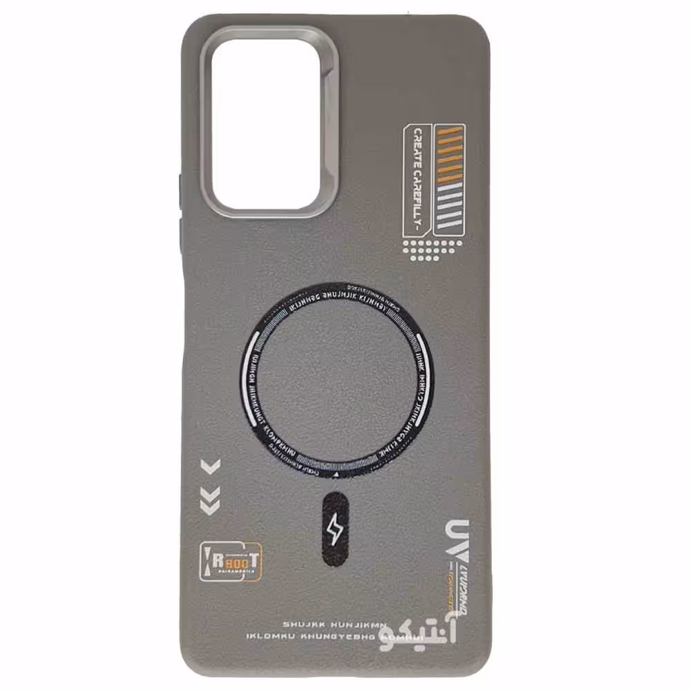 قاب TPU لنز متال طرح مگ سیف مناسب برای Xiaomi Note10 Pro-4G-رنگ طوسی