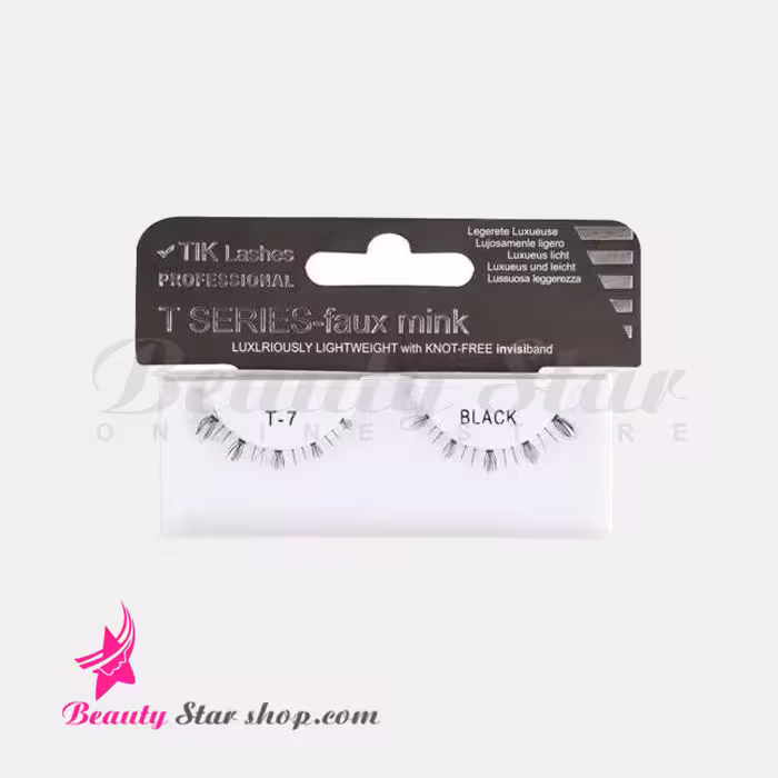 مژه پلک زیر با الیاف طبیعی تیک مدل T7