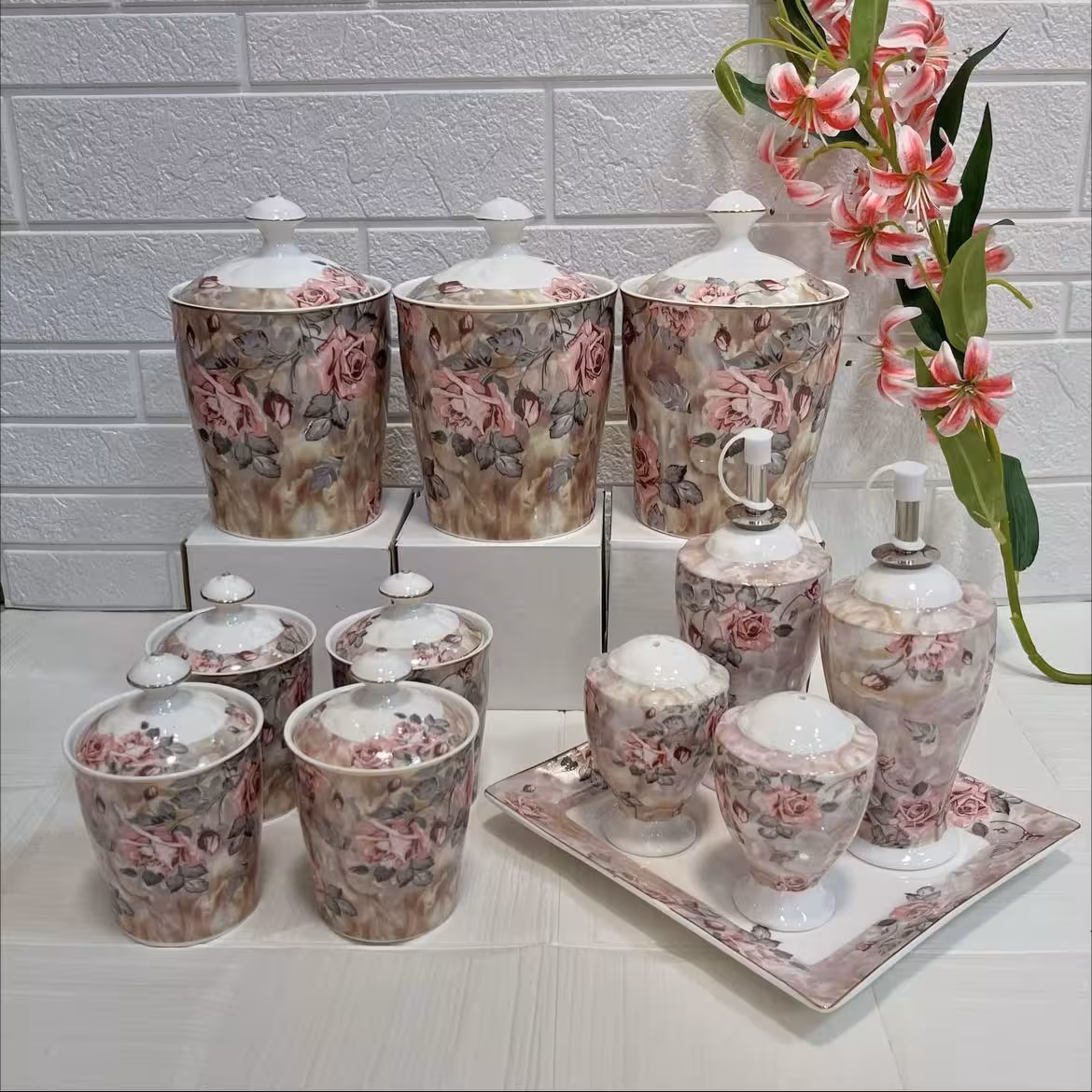 ست پاسماوری 12 پارچه برند MH (چینی درجه یک – وارداتی) کد 30