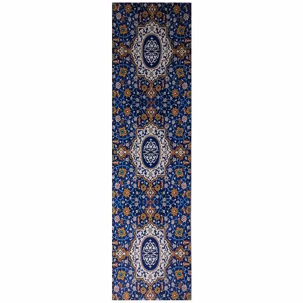 رومیزی رانر مخمل کوبیده طرح کاشی کد MAKHRAN5