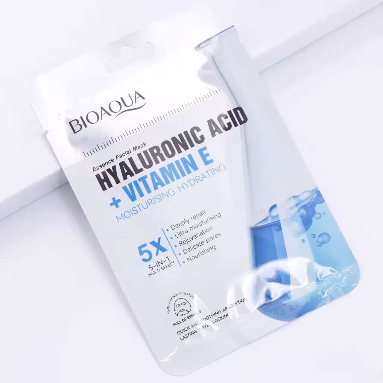 ماسک صورت ورقه ای مرطوب کننده و آبرسان بیوآکوآ BIOAQUA حجم 25 میل 91270
