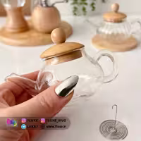 قوری زعفران درب بامبو پیرکس