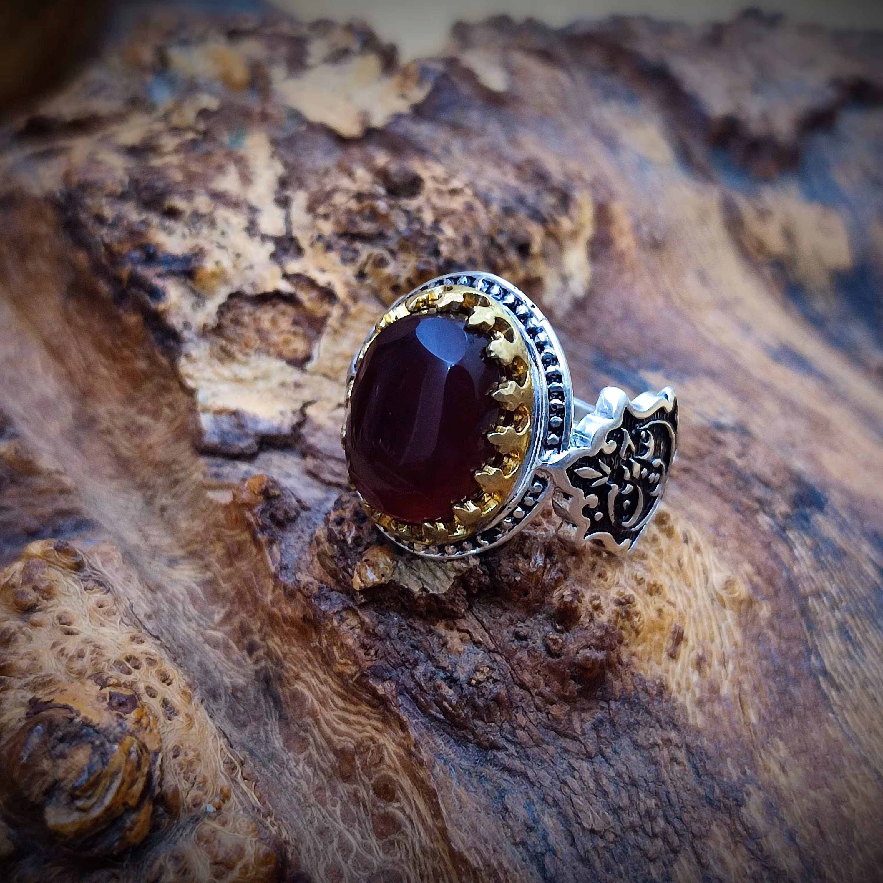 انگشتر نقره مردانه با نگین عقیق یمن اصیل و طبیعی کد 1156