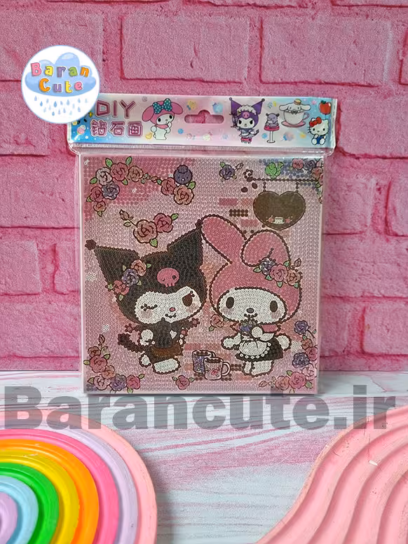 نقاشی الماسی بوم دار مربع 20 سانتی طرح کورومی 5