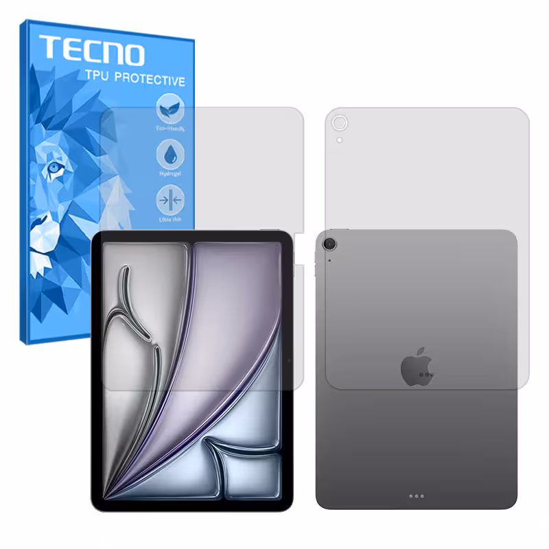 گلس صفحه نمایش و پشت تبلت اپل iPad Air 11 (2025) مدل هیدروژلی مات برند تکنو کد LL