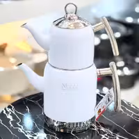 کتری قوری استیل نزاز سفید